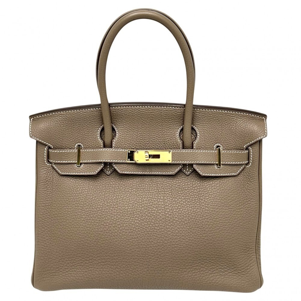 Hermes Birkin 30 handbag for women, brown, HERMES □N stamp, Togo leather, Eto...